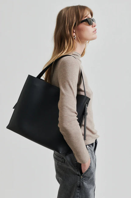 Second Female Leata Maxi Leather Bag - Black