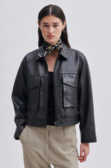 Second Female Lato Leather Jacket - Black