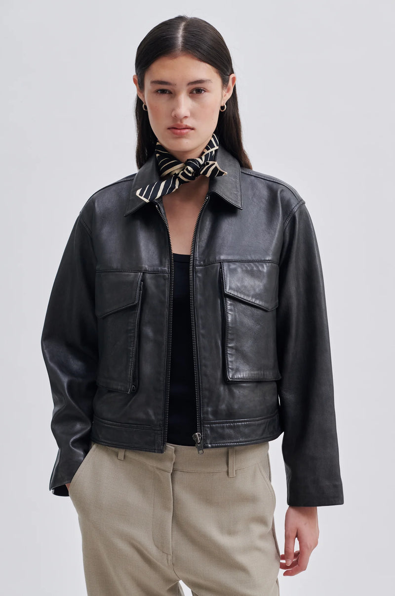 Second Female Lato Leather Jacket - Black