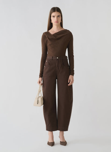 ESMAEE Pinnacle Knit Top - Chocolate