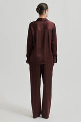 Second Female Livo Silky Pant - Chocolate