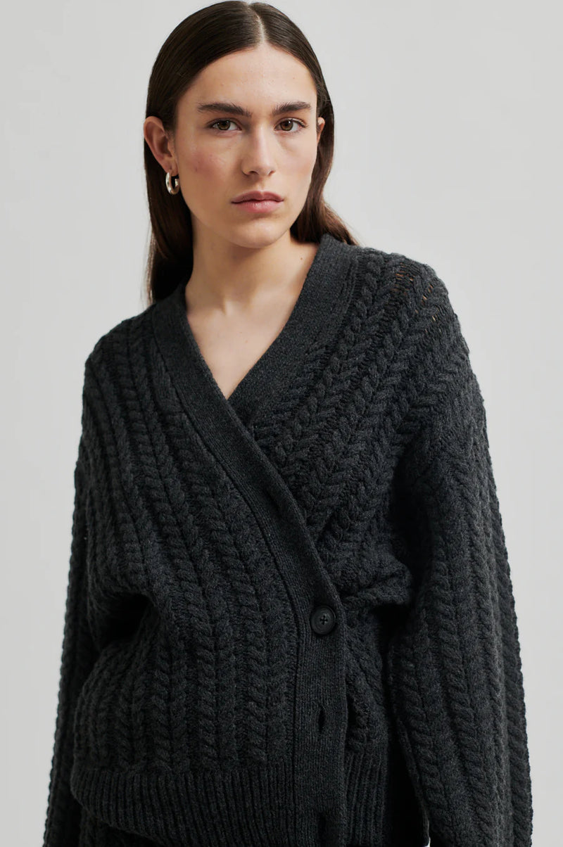 Second Female Casabel Cable Knit Cardigan