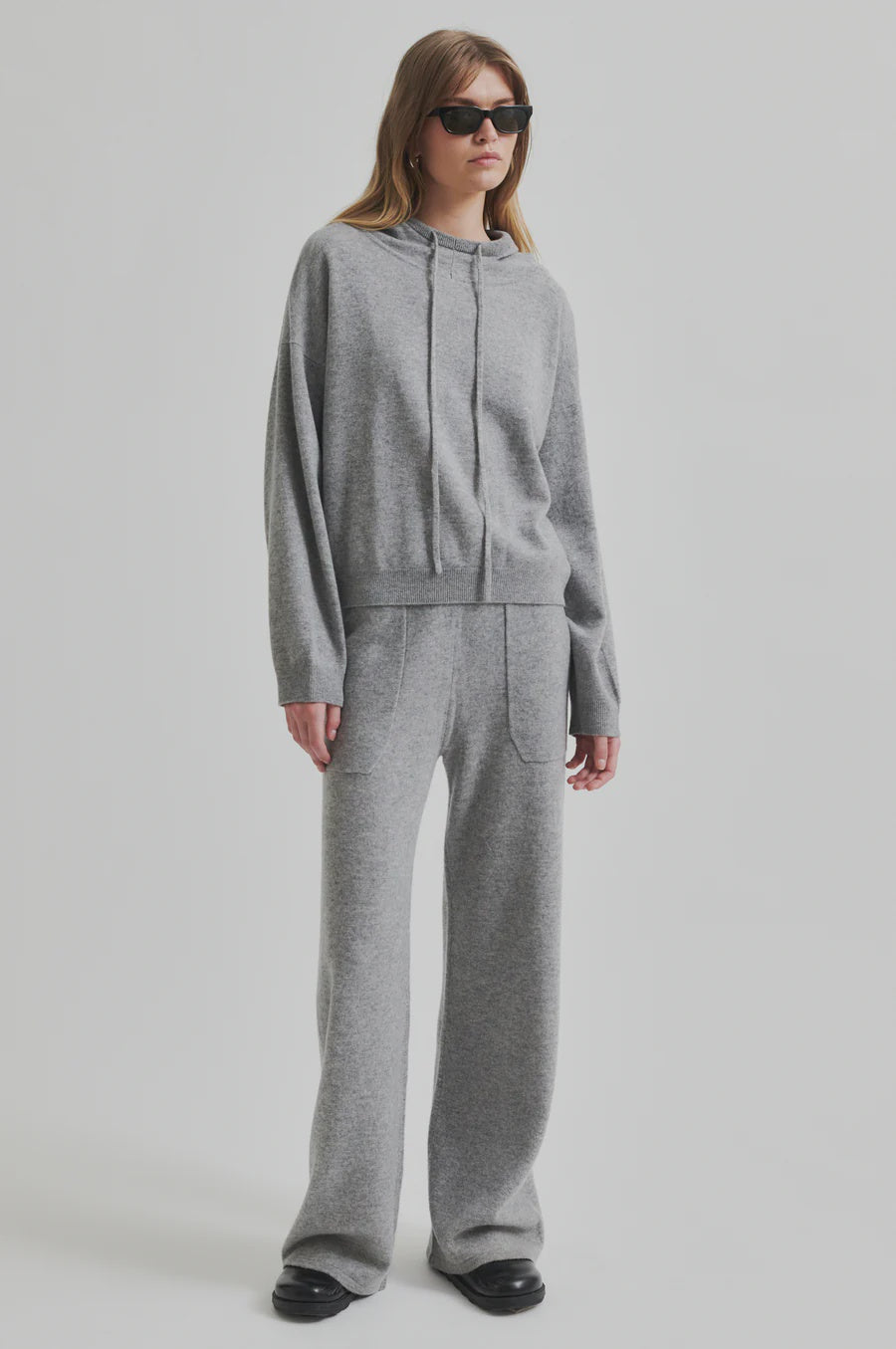 Second Female Lounge Knit Pant - Grey Melange