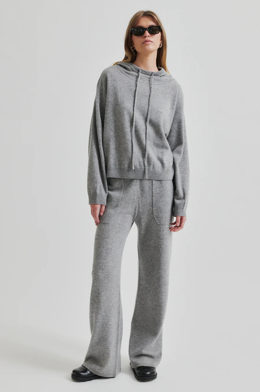 Second Female Lounge Knit Pant - Grey Melange