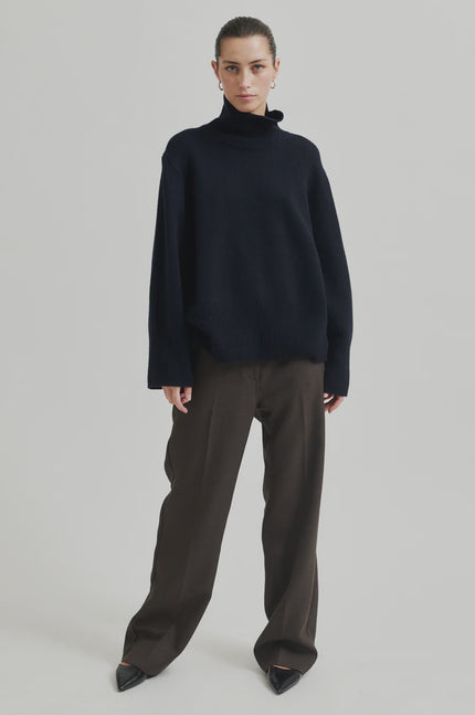 Second Female Alpha T-Neck Knit - Night Sky