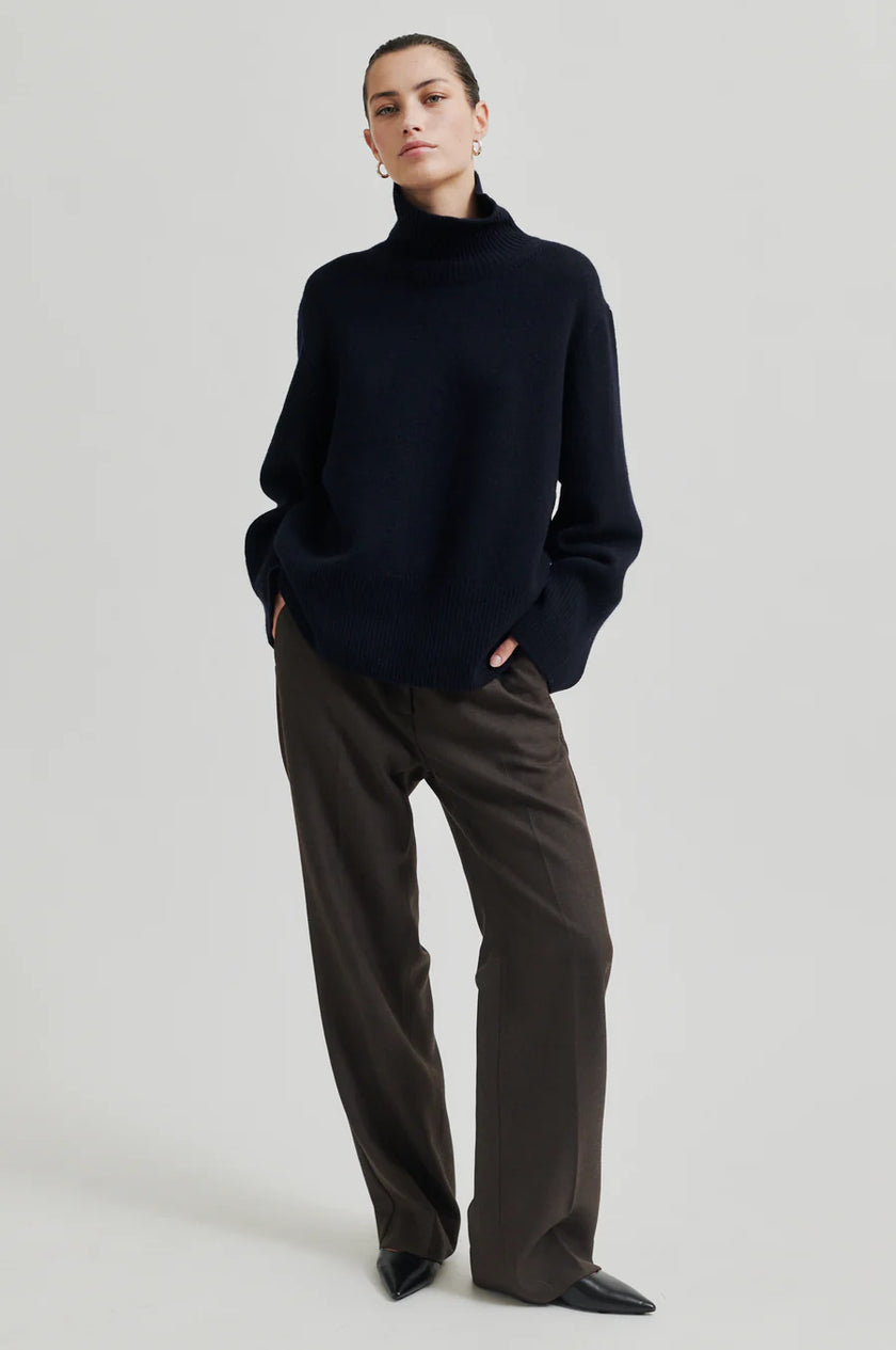 Second Female Alpha T-Neck Knit - Night Sky