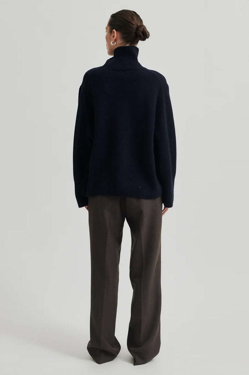 Second Female Alpha T-Neck Knit - Night Sky