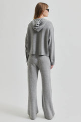 Second Female Lounge Knit Hoodie - Grey Melange