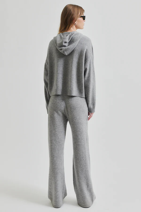Second Female Lounge Knit Hoodie - Grey Melange