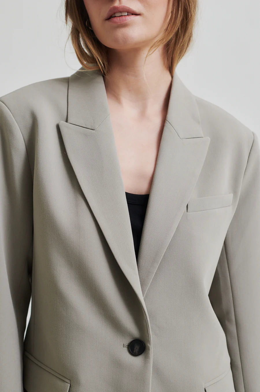 Second Female Evie Fitted Blazer - Elephant