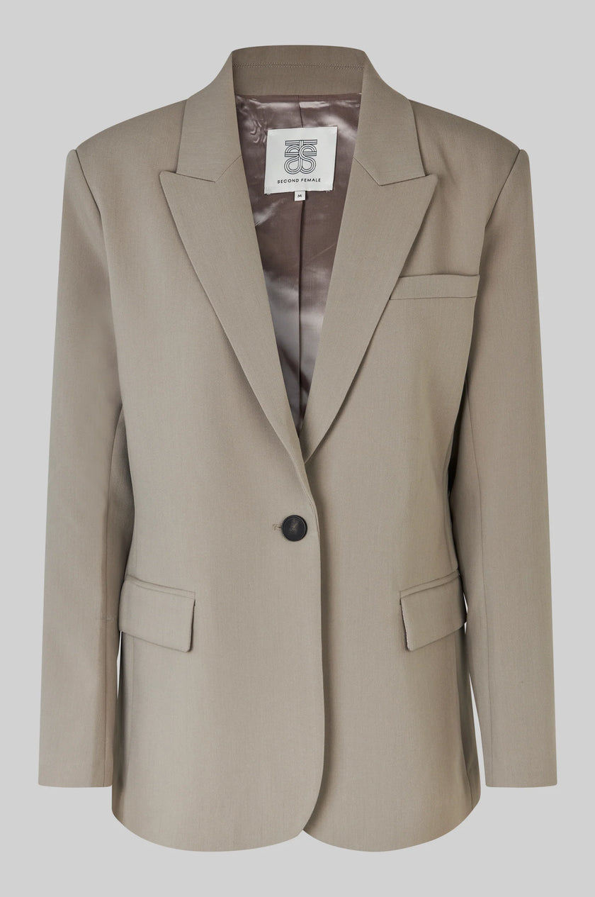 Second Female Evie Fitted Blazer - Elephant