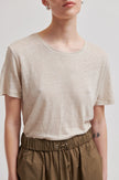 SECOND FEMALE - PEONY O-NECK NEW TEE TAUPE