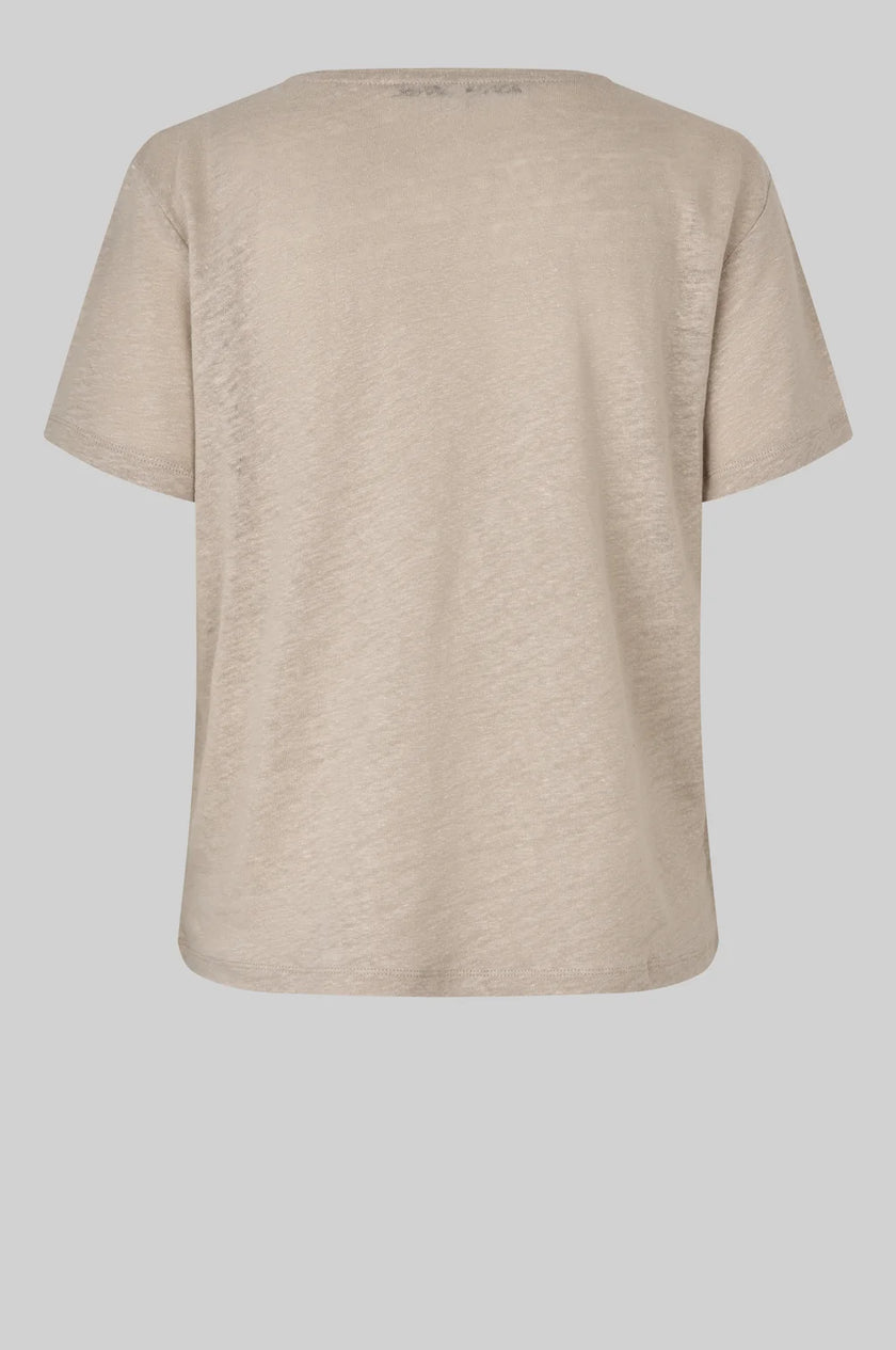 SECOND FEMALE - PEONY O-NECK NEW TEE TAUPE