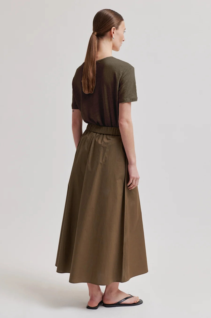 Second Female - Peony O-Neck New Tee - Canteen
