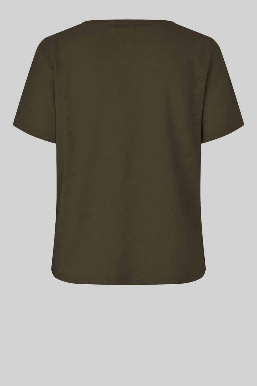 Second Female - Peony O-Neck New Tee - Canteen