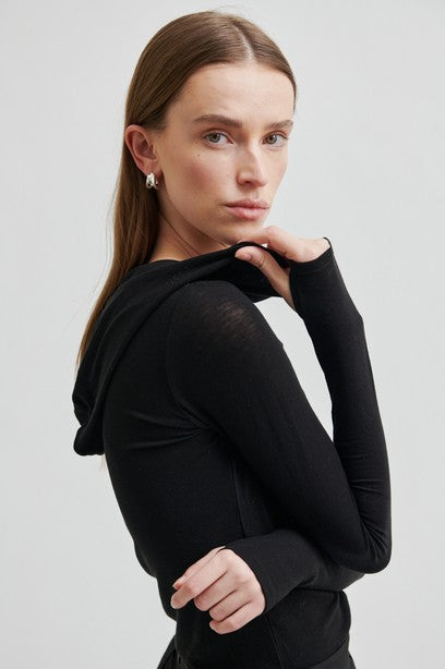 Second Female Callis Merino Hoodie - Black