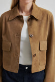 Second Female Noomi Suede Jacket - Silver Mink
