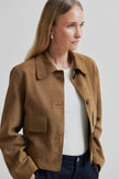 Second Female Noomi Suede Jacket - Silver Mink