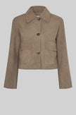 Second Female Noomi Suede Jacket - Silver Mink