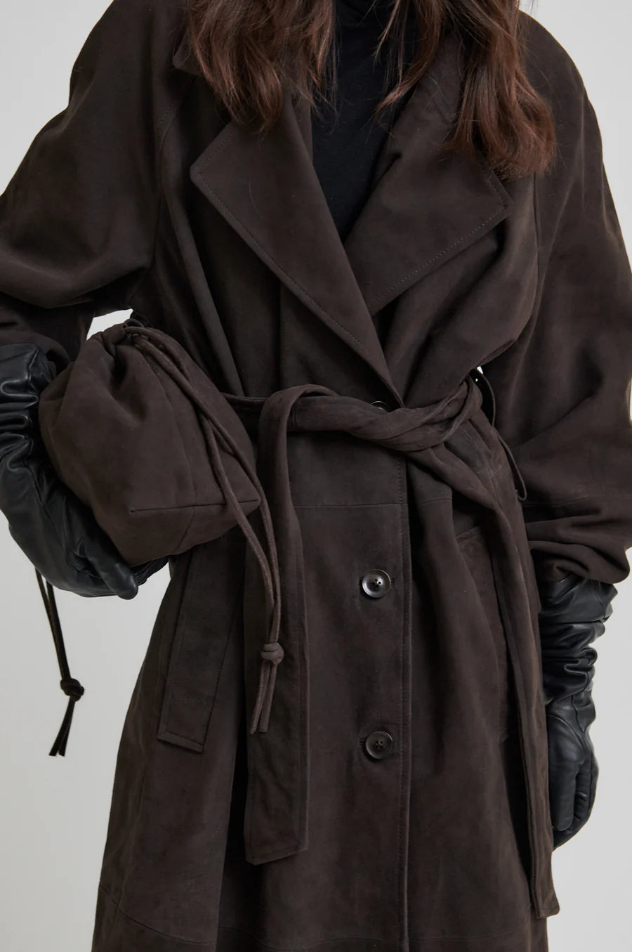 Second Female Noomi Suede Trench - Chocolate Plum