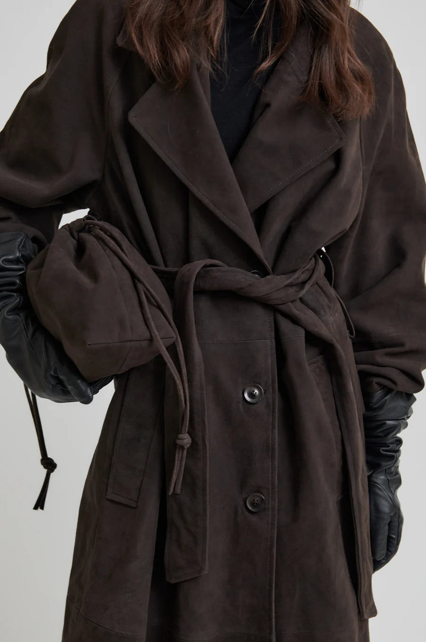 Second Female Noomi Suede Trench - Chocolate Plum