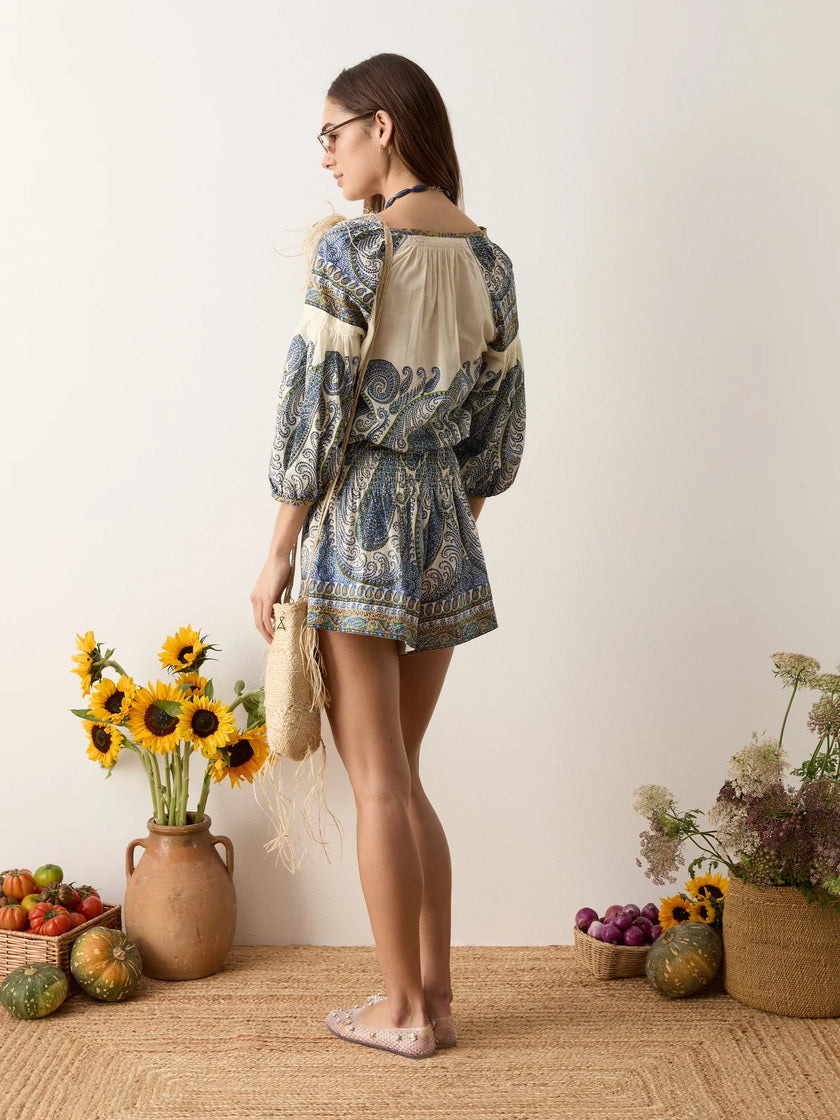BOTEH Arcadia Paisley Shirred Waist Short