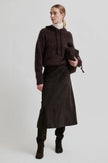 Second Female Anneleen Knitted Hoodie - Chocolate Plum