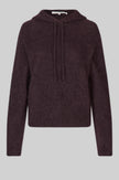 Second Female Anneleen Knitted Hoodie - Chocolate Plum