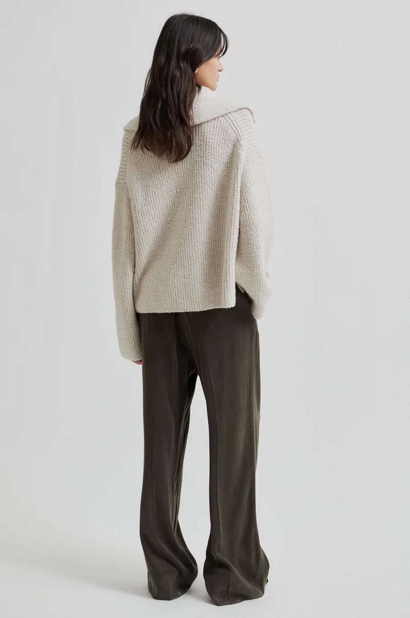 Second Female Gerda Zip Front Knit - Summer Sand