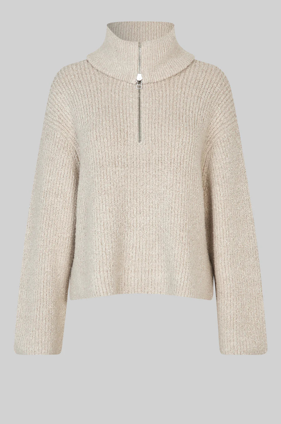 Second Female Gerda Zip Front Knit - Summer Sand