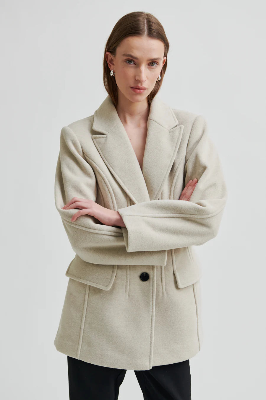 Second Female Mood Blazer - Beige Melange