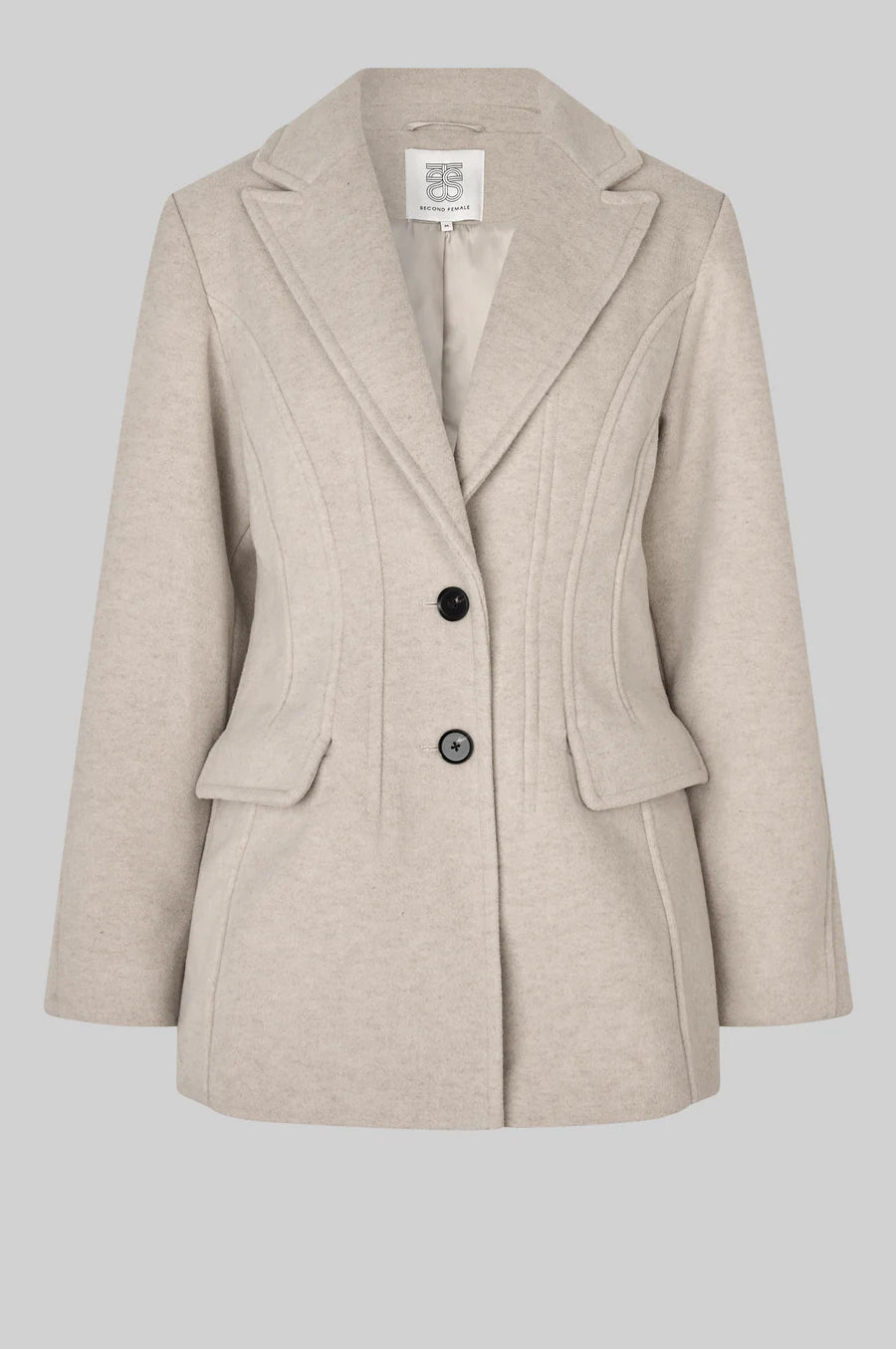 Second Female Mood Blazer - Beige Melange