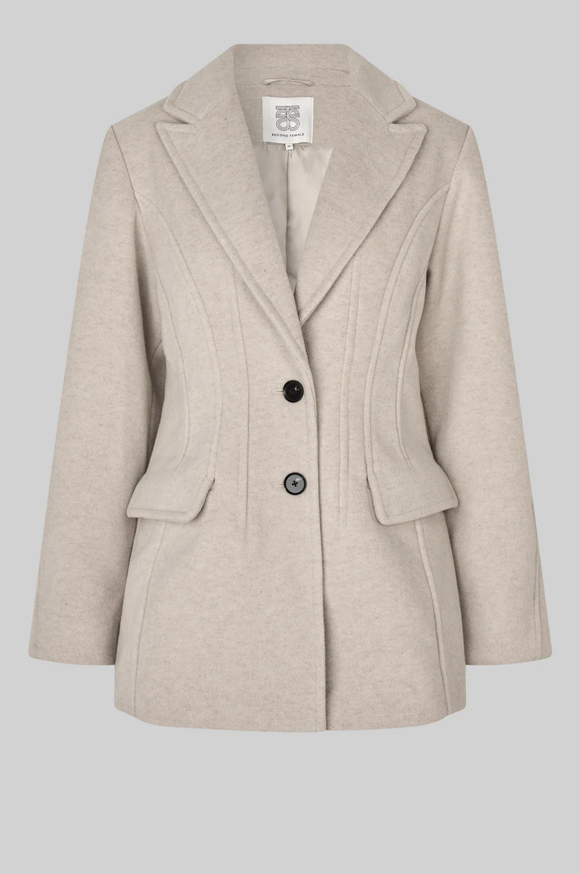 Second Female Mood Blazer - Beige Melange