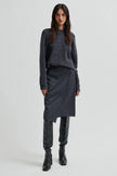 Second Female Flare Knit - Dark Grey Melange