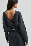Second Female Flare Knit - Dark Grey Melange
