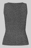 Second Female Bright Lurex Top - Gun Metal Grey