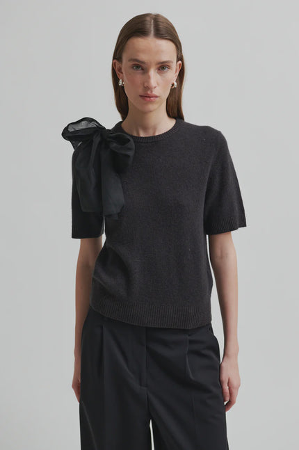 Second Female Leara Knit Tee with Bow Detail