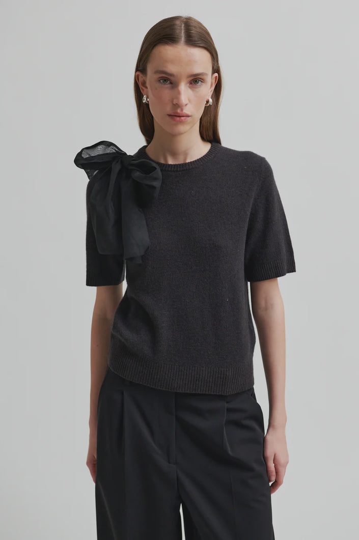 Second Female Leara Knit Tee with Bow Detail