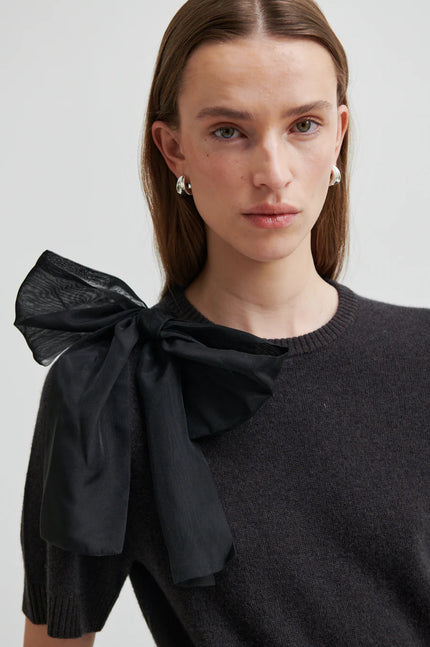 Second Female Leara Knit Tee with Bow Detail