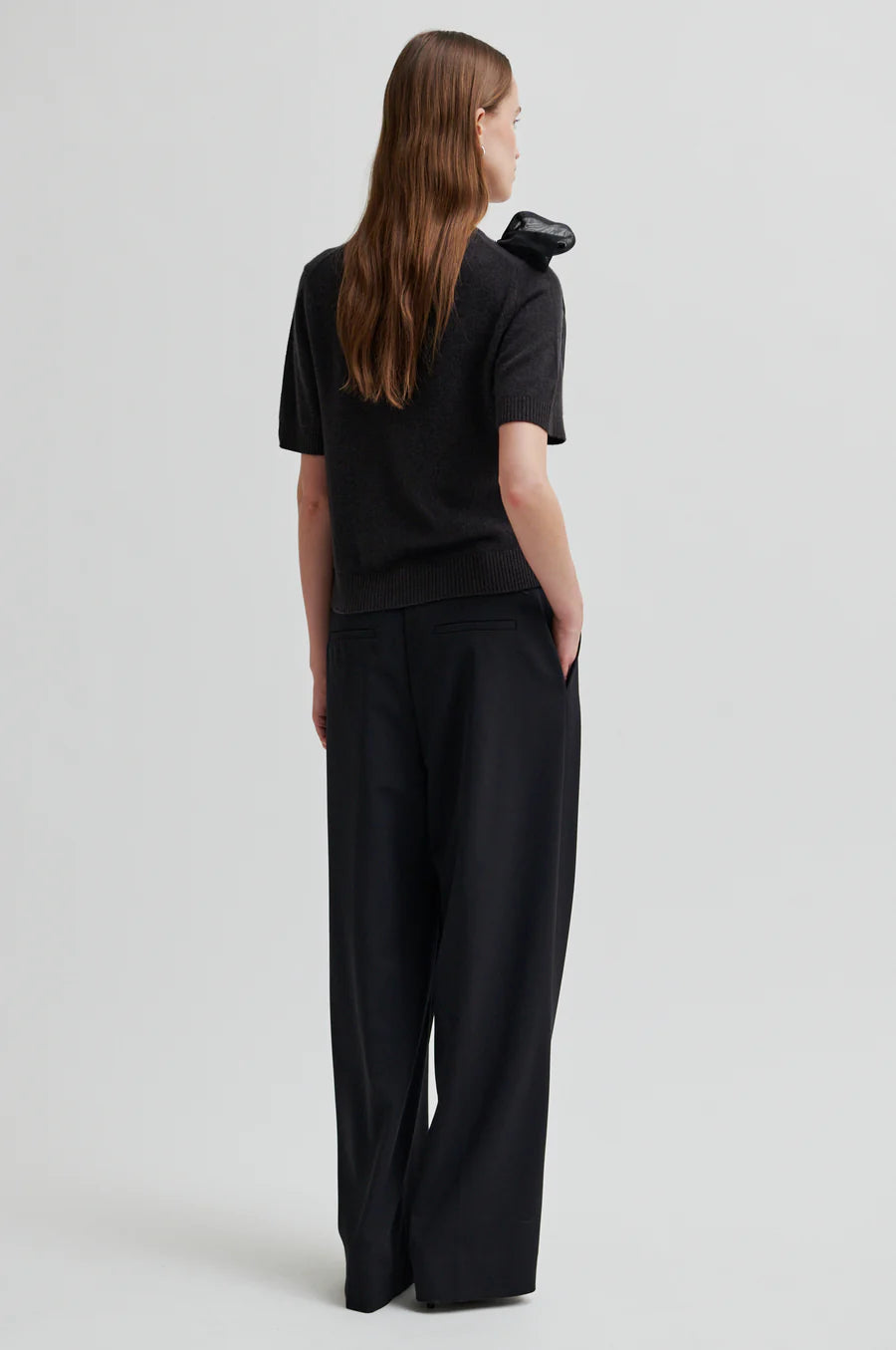 Second Female Leara Knit Tee with Bow Detail