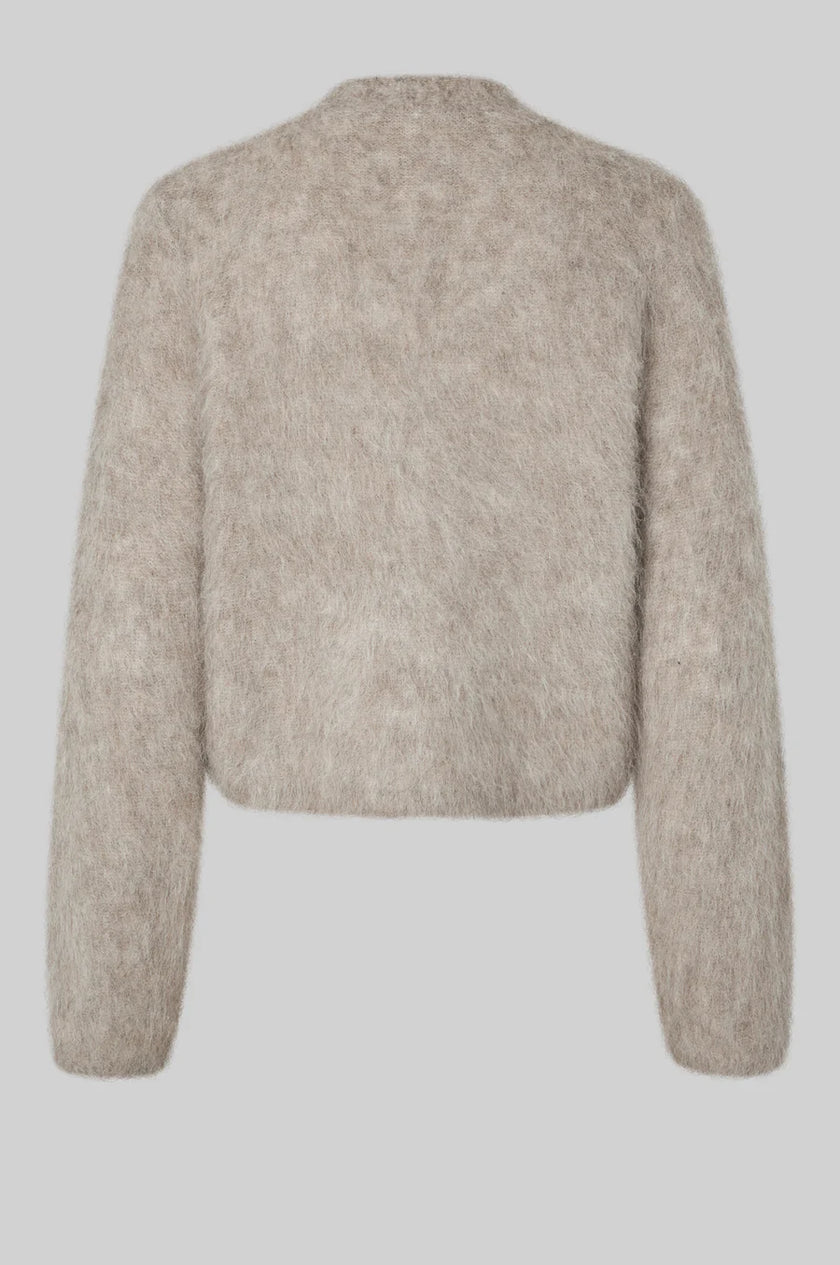 Second Female Karla  Fluffy Cardigan - Pumice Stone
