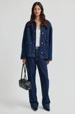 Second Female Columbo Denim Jeans - Dark Blue Denim