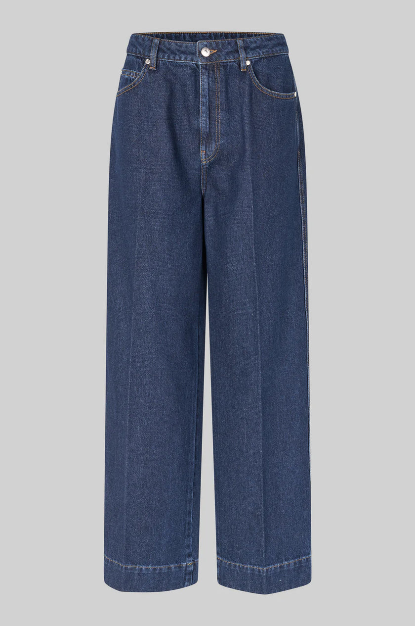 Second Female Columbo Denim Jeans - Dark Blue Denim