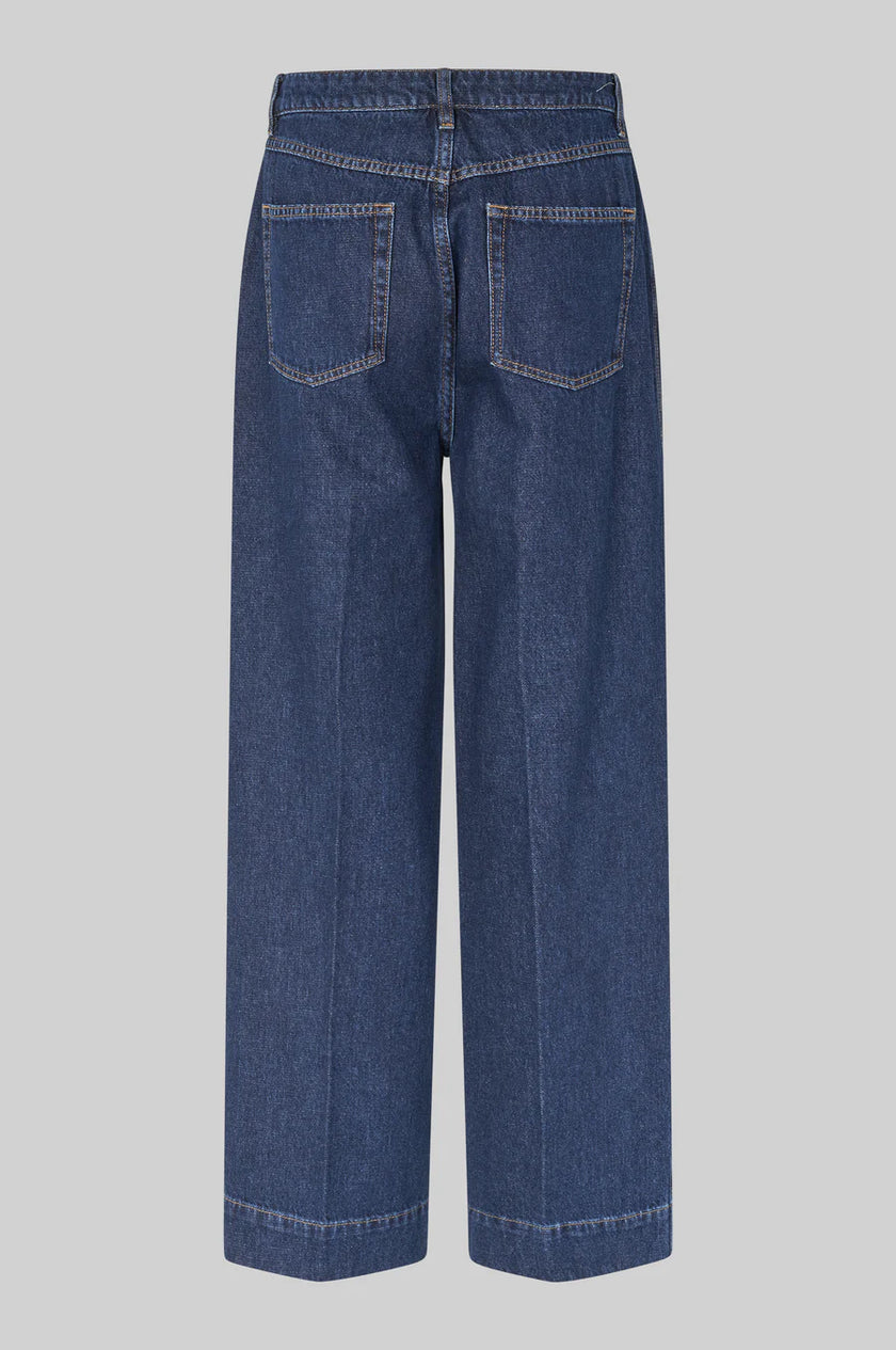 Second Female Columbo Denim Jeans - Dark Blue Denim