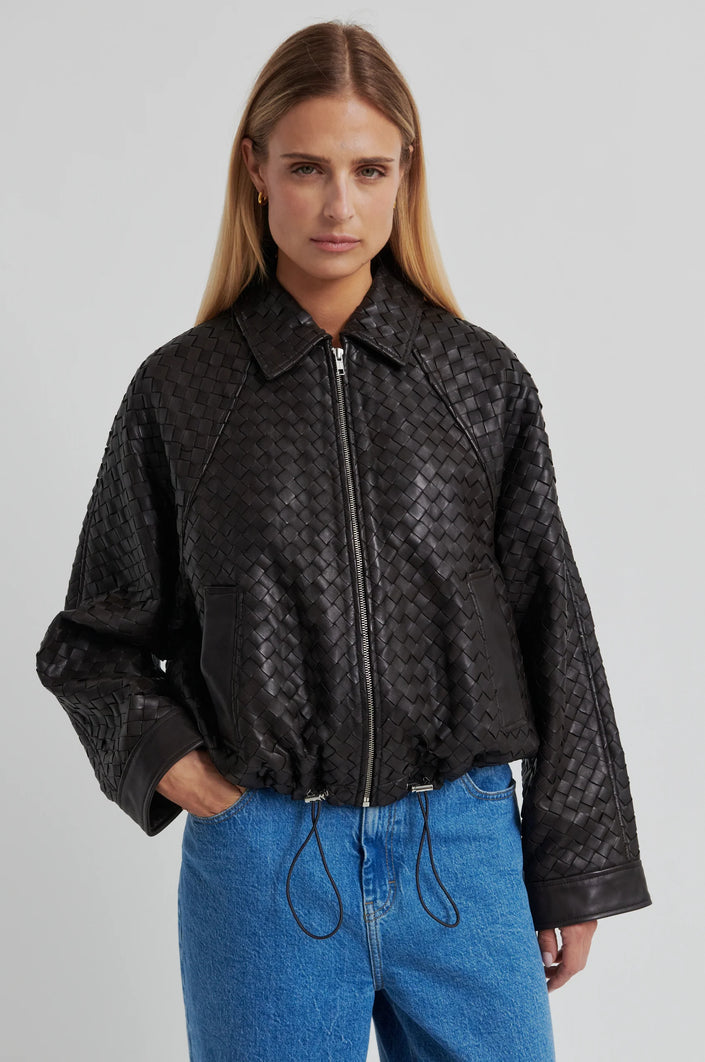 Second Female Vermont Leather Jacket - Chocolate