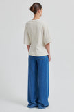 Second Female Enora Brooch Tee - Soft Beige