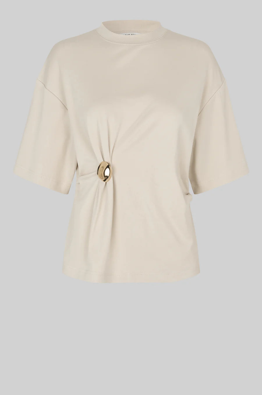 Second Female Enora Brooch Tee - Soft Beige