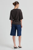 Second Female Enora Brooch Tee - Chocolate