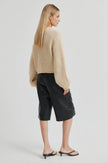 Second Female Ulrikke Brooch Knit Cardigan - Soft Beige