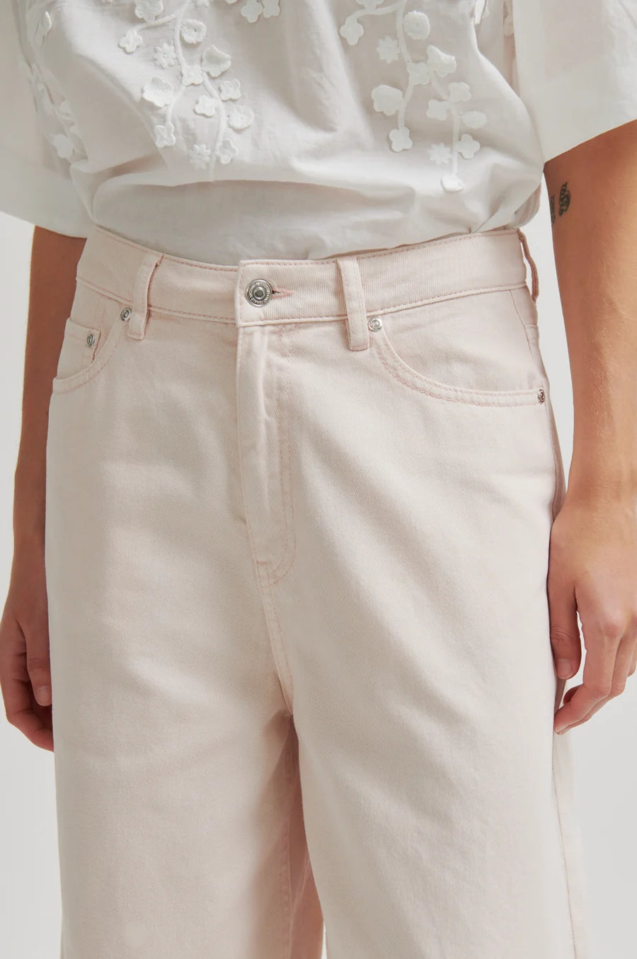 Second Female Reece Barrel Leg Jean - Crystal Pink